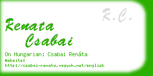 renata csabai business card