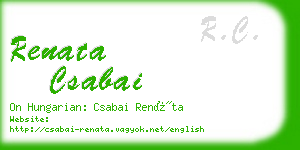 renata csabai business card